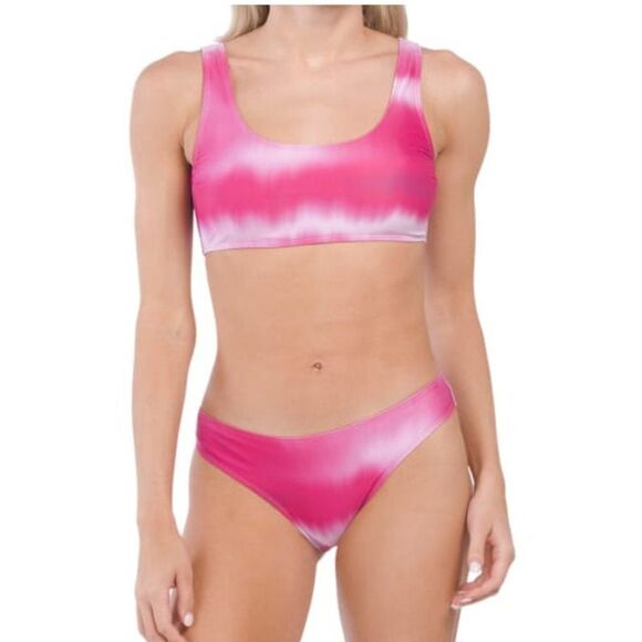 Mosmann Australia Women's Pink Tie Dye Top & Bottom 2 Piece Bikini Set X… - Picture 1 of 14